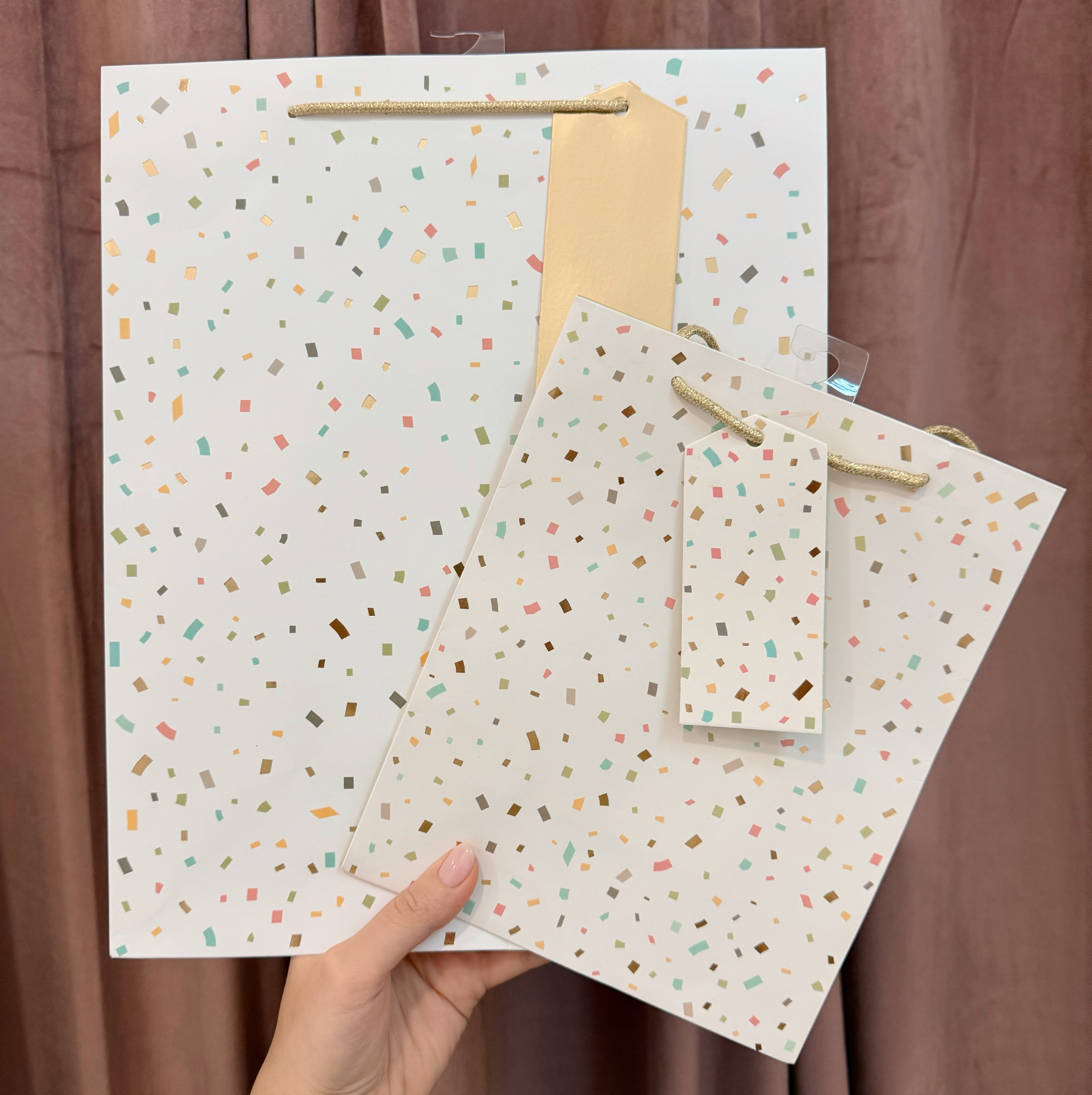 Poklon vrećica - Confetti bijela