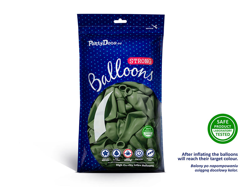 Strong baloni - Pastel Rosemary Green 30 cm, 100 kom