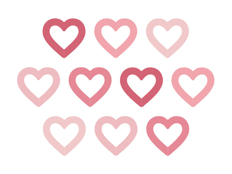 Markeri za čaše - Hearts pink mix