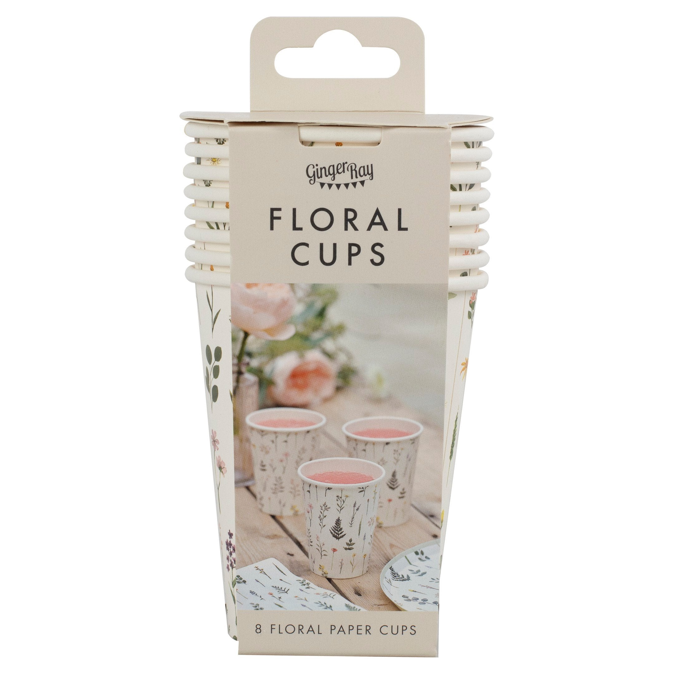Papirnate čaše Ginger Ray - Floral