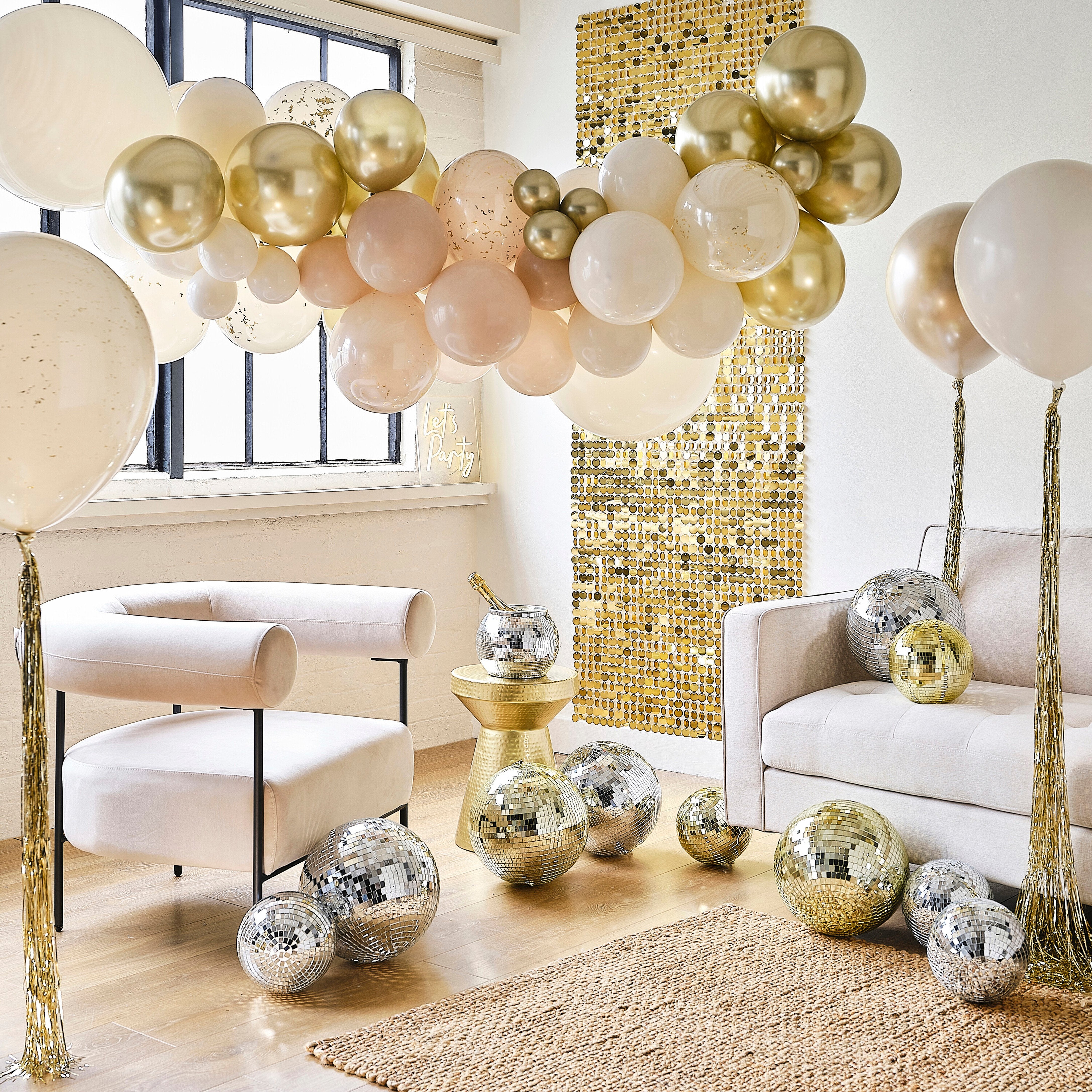 Luk od balona Ginger Ray - Gold & Neutral