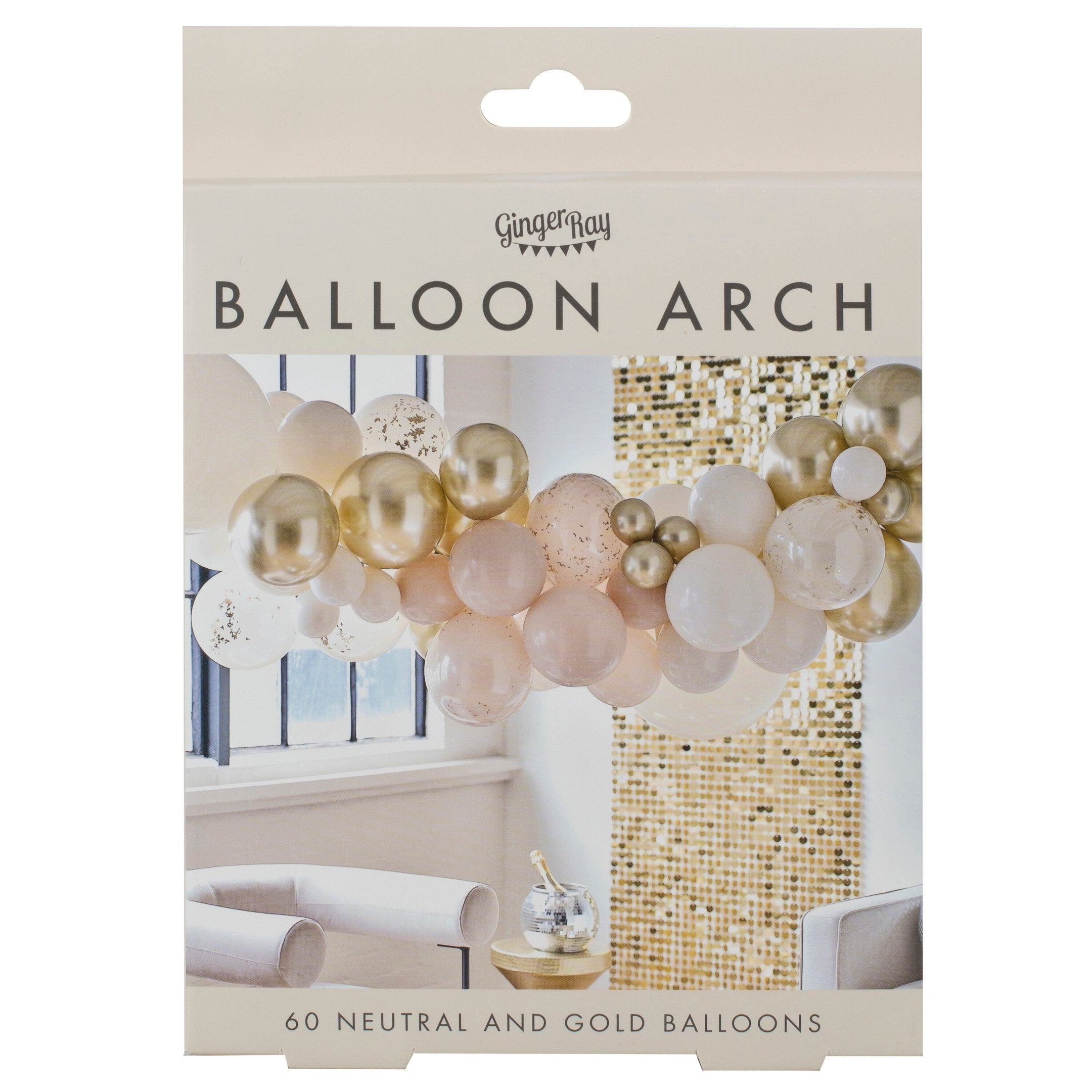 Luk od balona Ginger Ray - Gold & Neutral