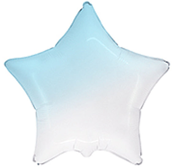 Balon od folije - Zvijezda, Plavi Ombre (81 cm)