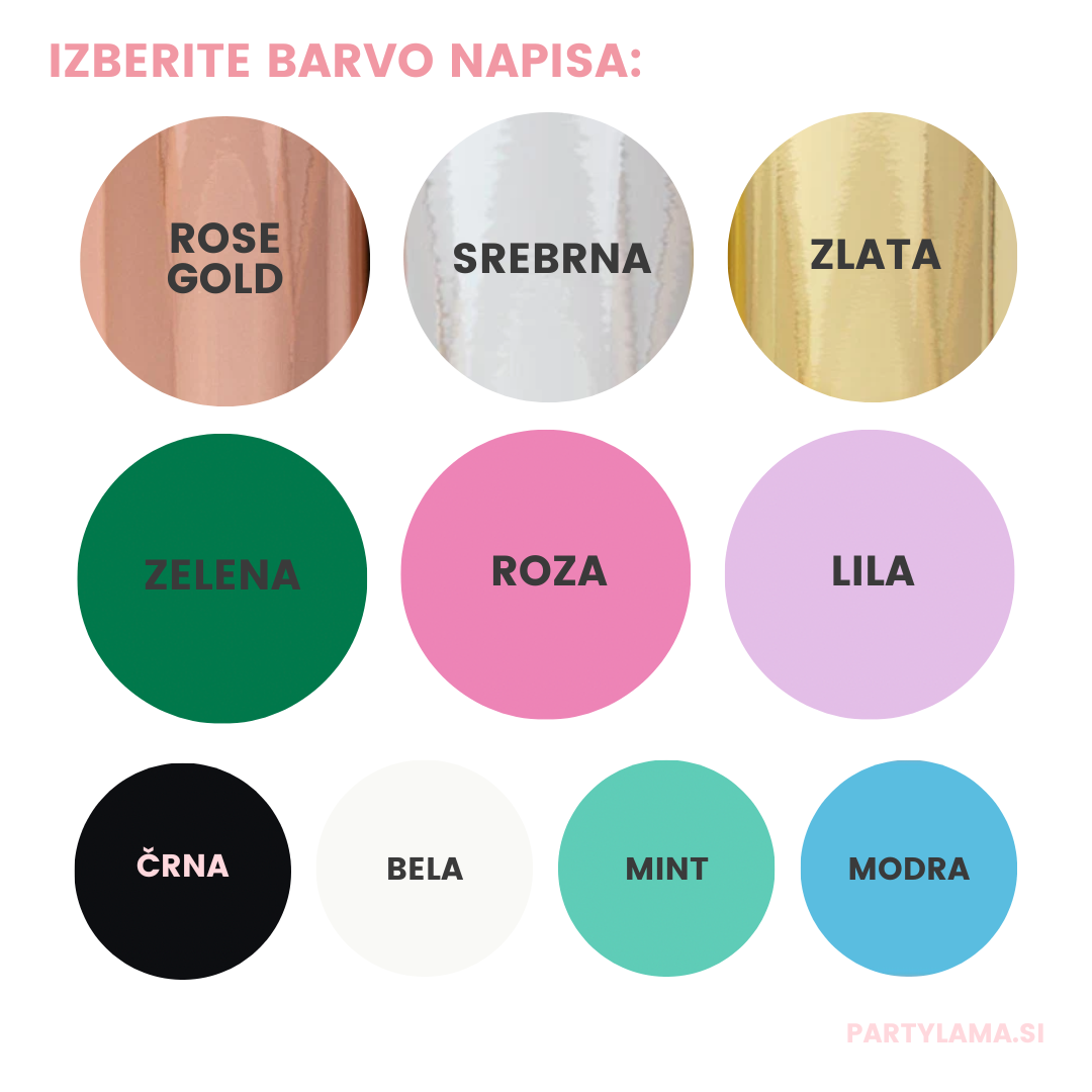 Okrugli bubble balon + natpis po želji, neispunjen