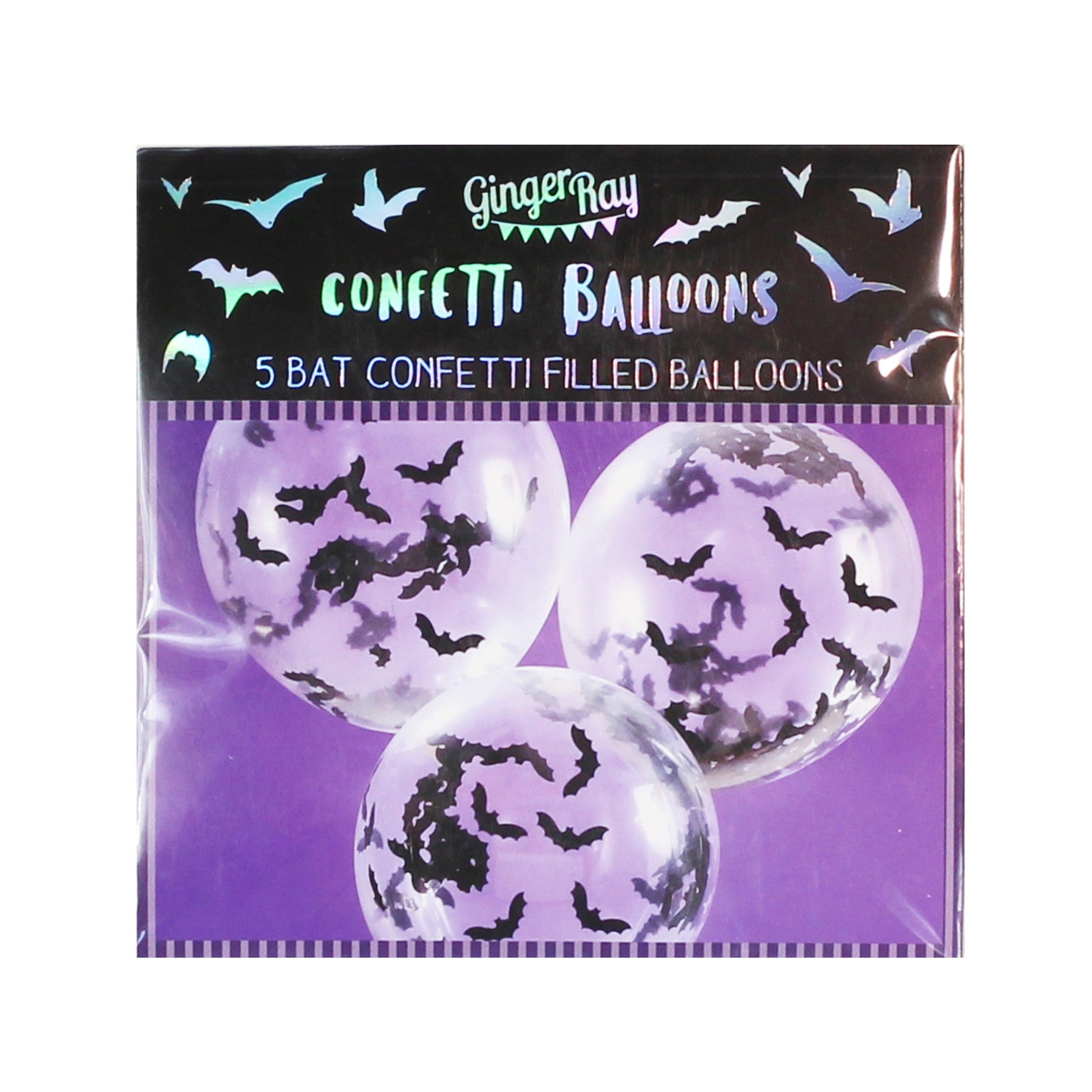 Konfeti Baloni Ginger Ray - Šišmiši (5 kom)