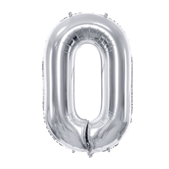 Srebrn balon številka 0