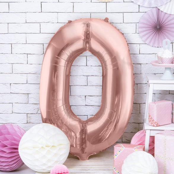 Balon v obliki števila, rose gold