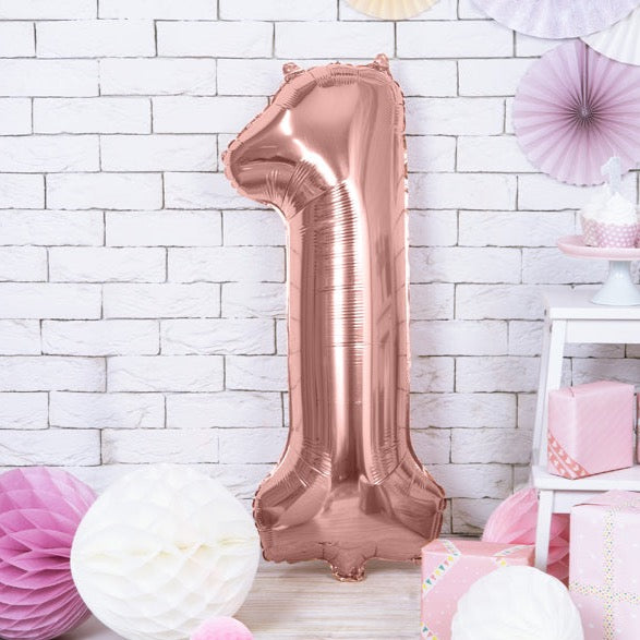 Balon v obliki števila, rose gold