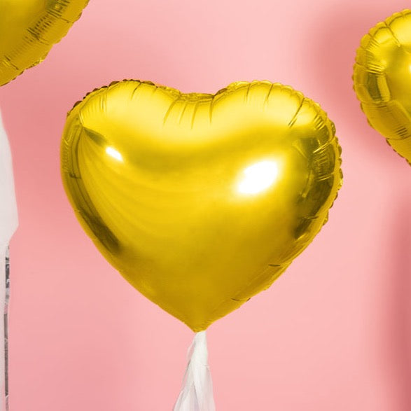 Folija balon - Srce, zlatno (1 kom)