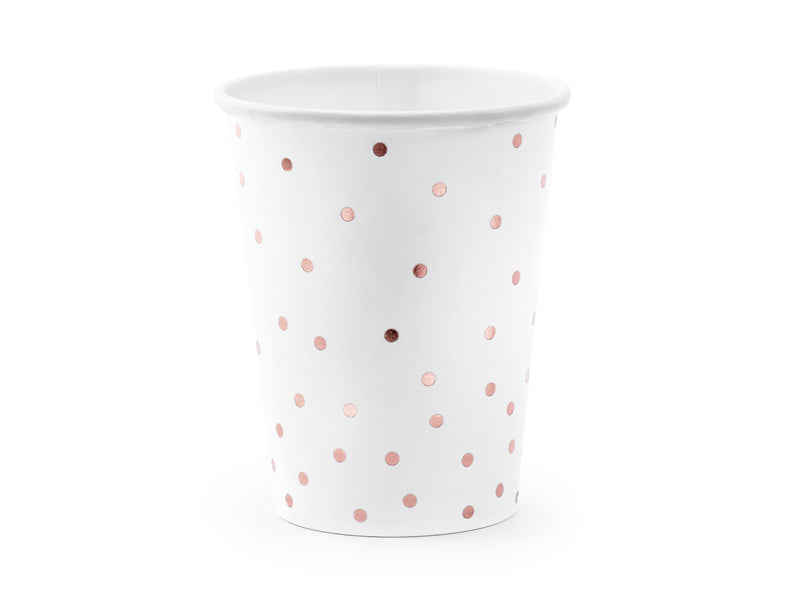 Papirnate čaše - Rose gold dots