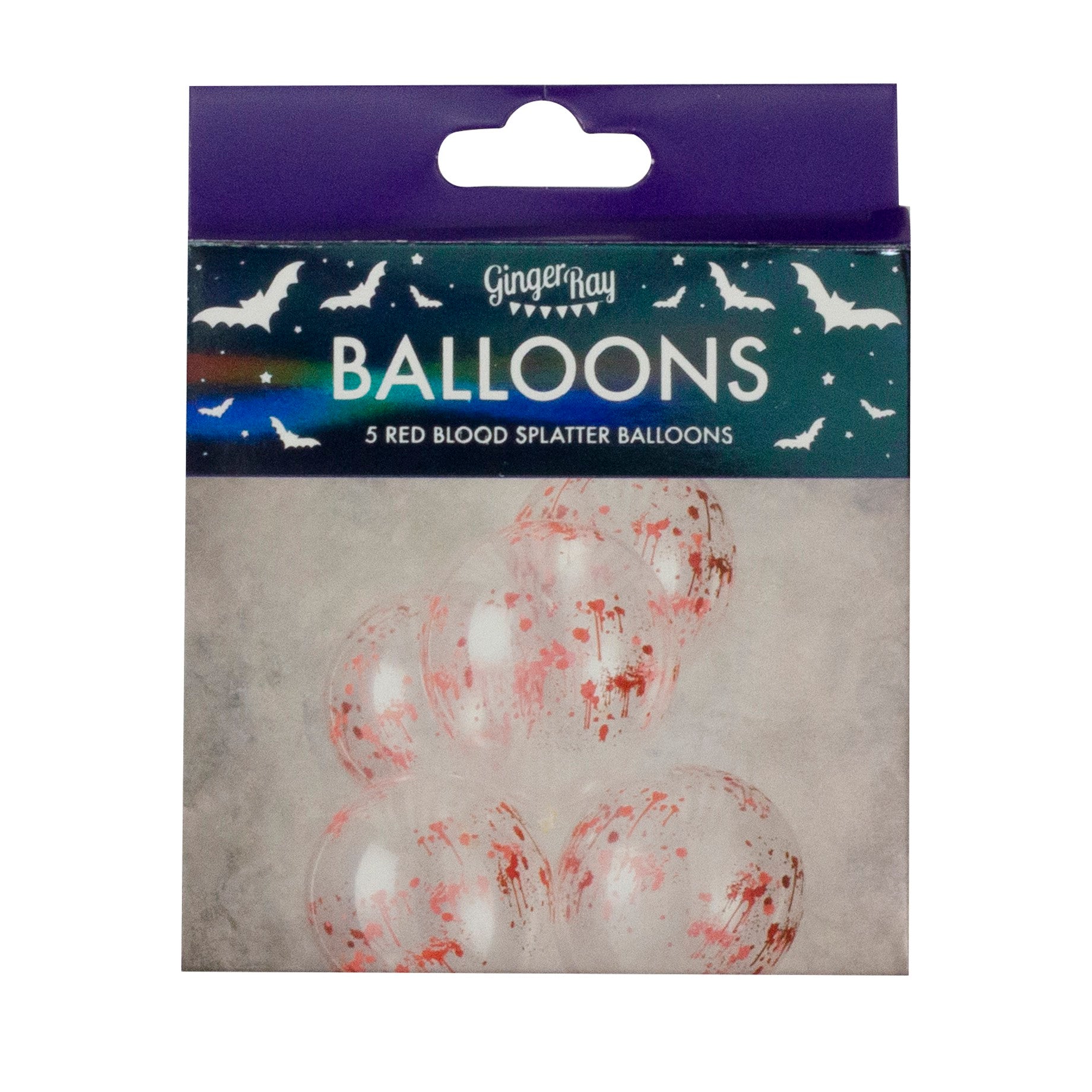Halloween baloni Ginger Ray - Mrlje od krvi, 5 kom