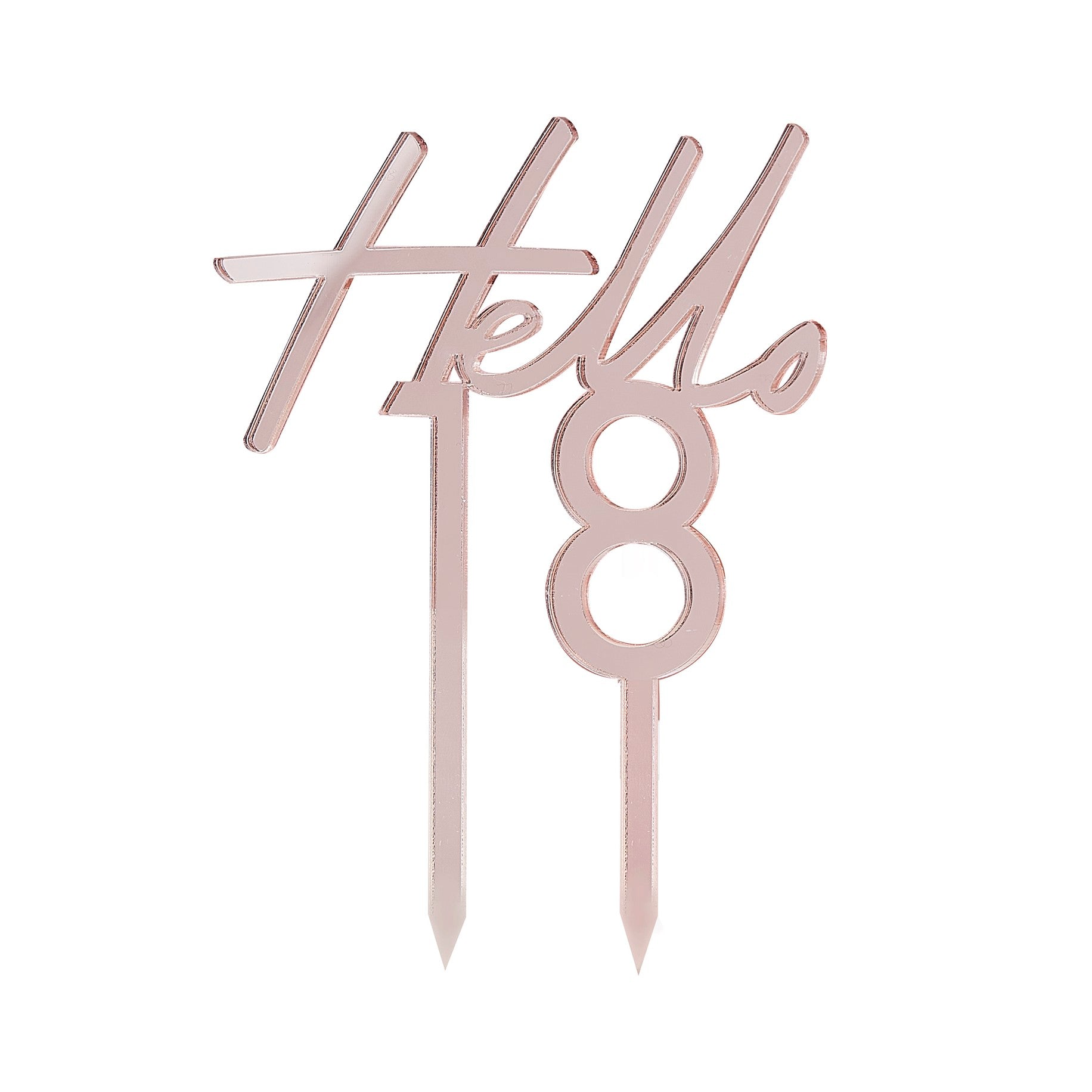 Pokrivač za tortu Ginger Ray - Hello 18, ružičasto zlato
