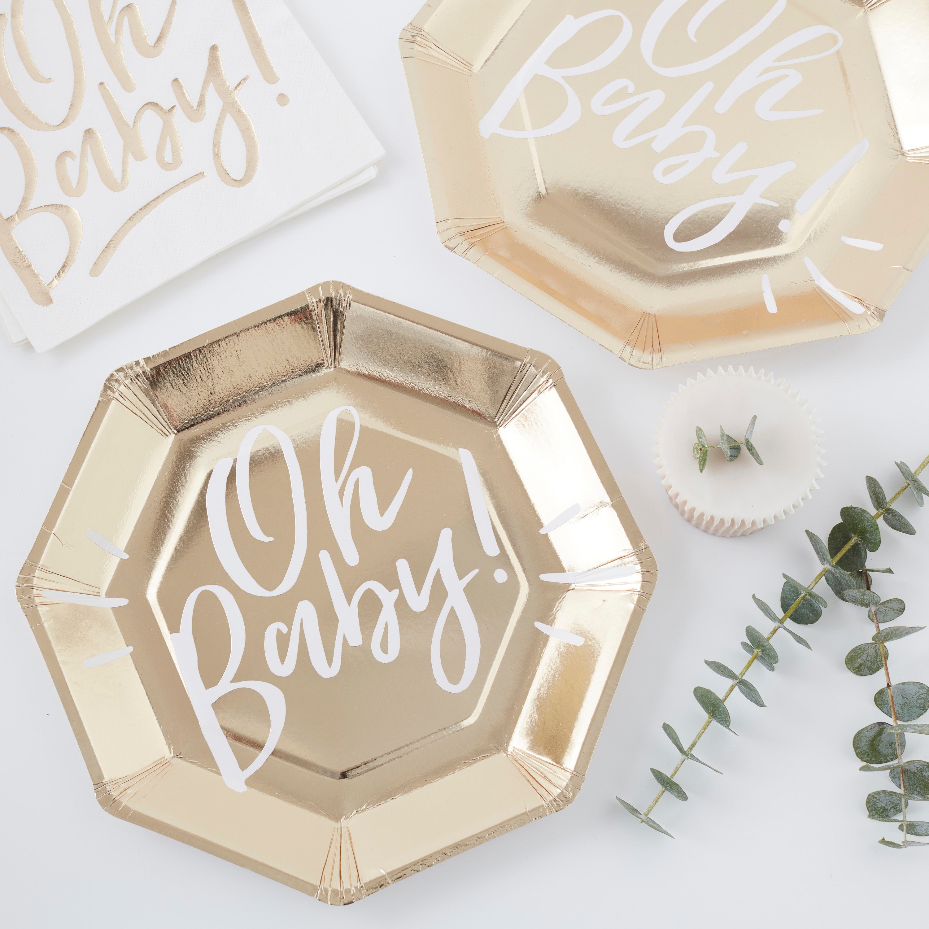 Ginger Ray Plates - Oh Baby!