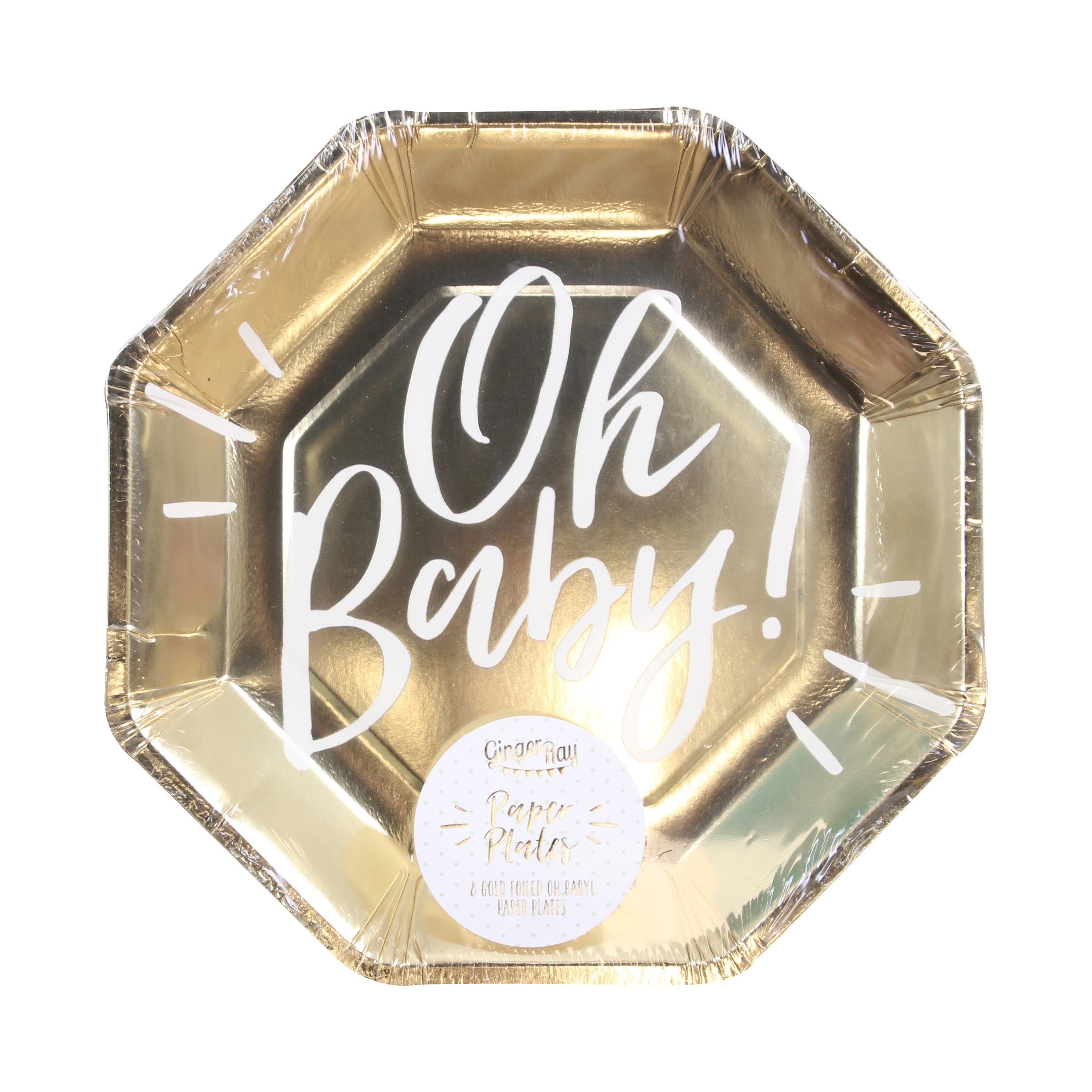 Ginger Ray Plates - Oh Baby!