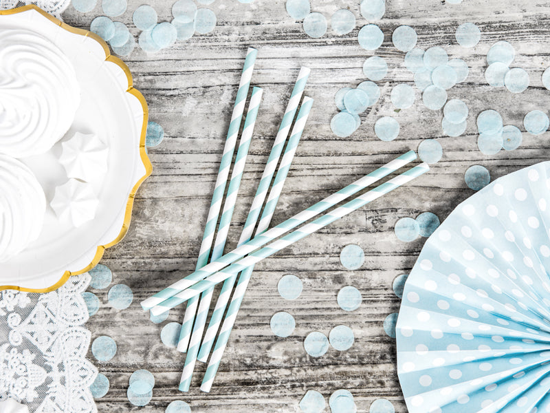 Papirnate slamke - Light blue