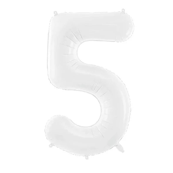 balon številka bela