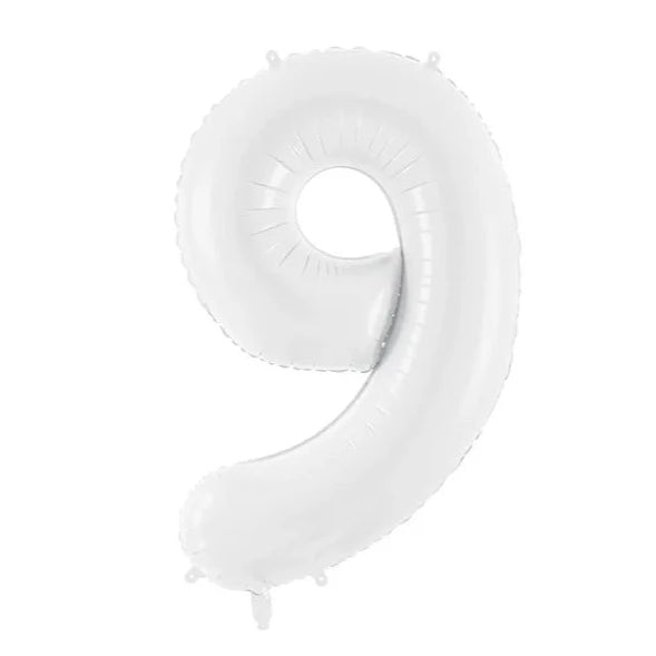balon številka bela