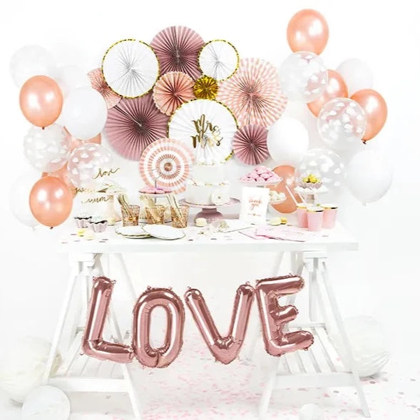 Folija balon natpis - LOVE, rose gold