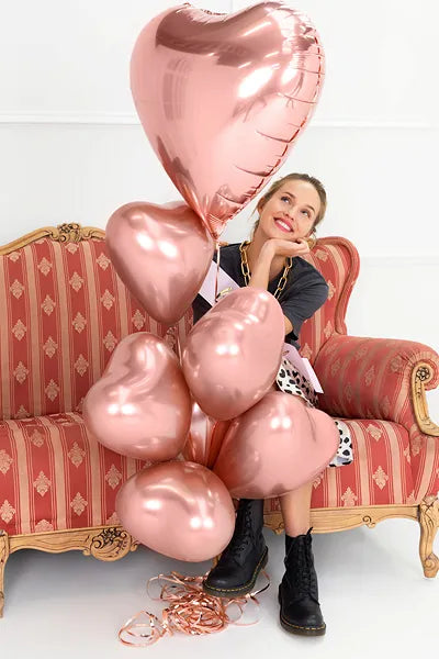 Balon od folije - Srce, Rose Gold (60 cm)