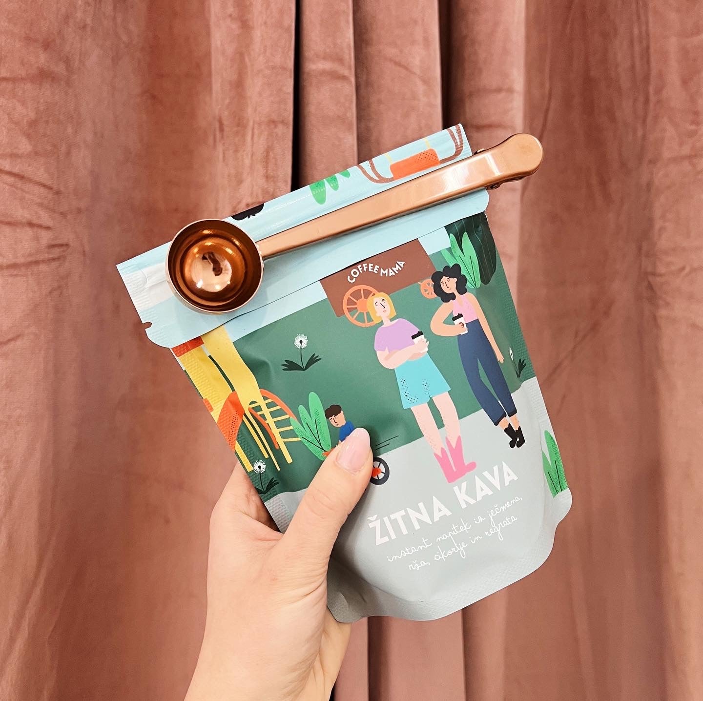 Žličica za kavu sa kopčom - Rose Gold