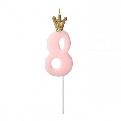 svečka za rojstni dan s kronico, princeska