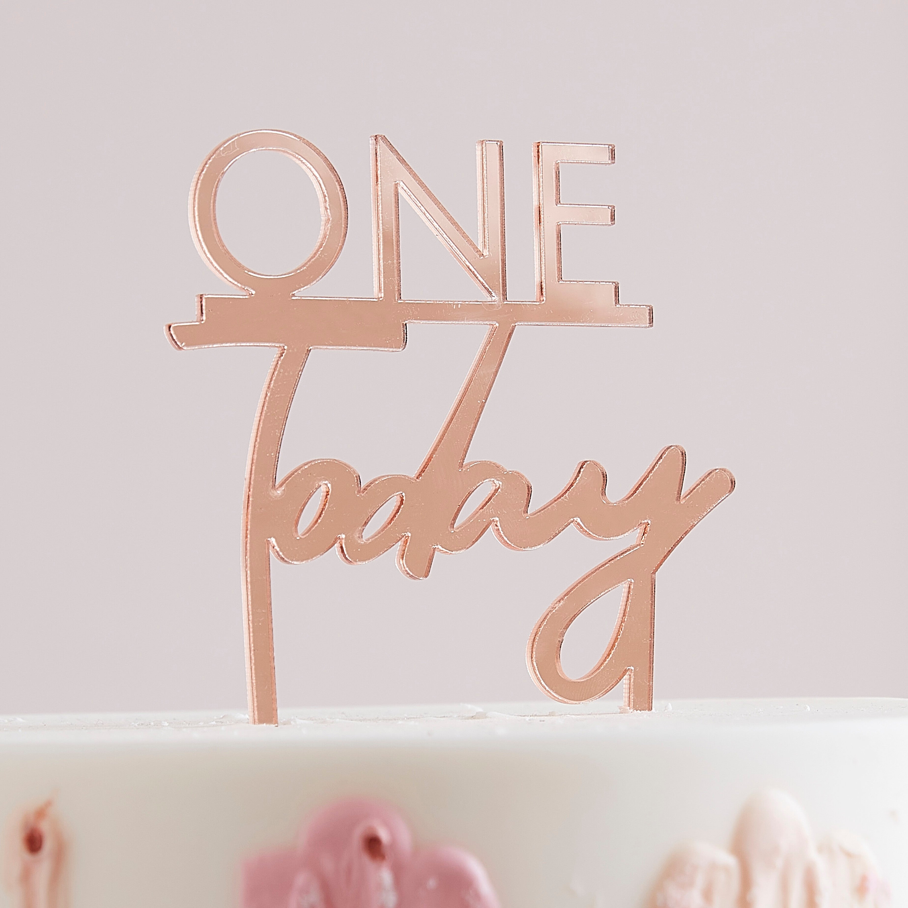 Pokrivač za tortu Ginger Ray - One Today, ružičasto zlato