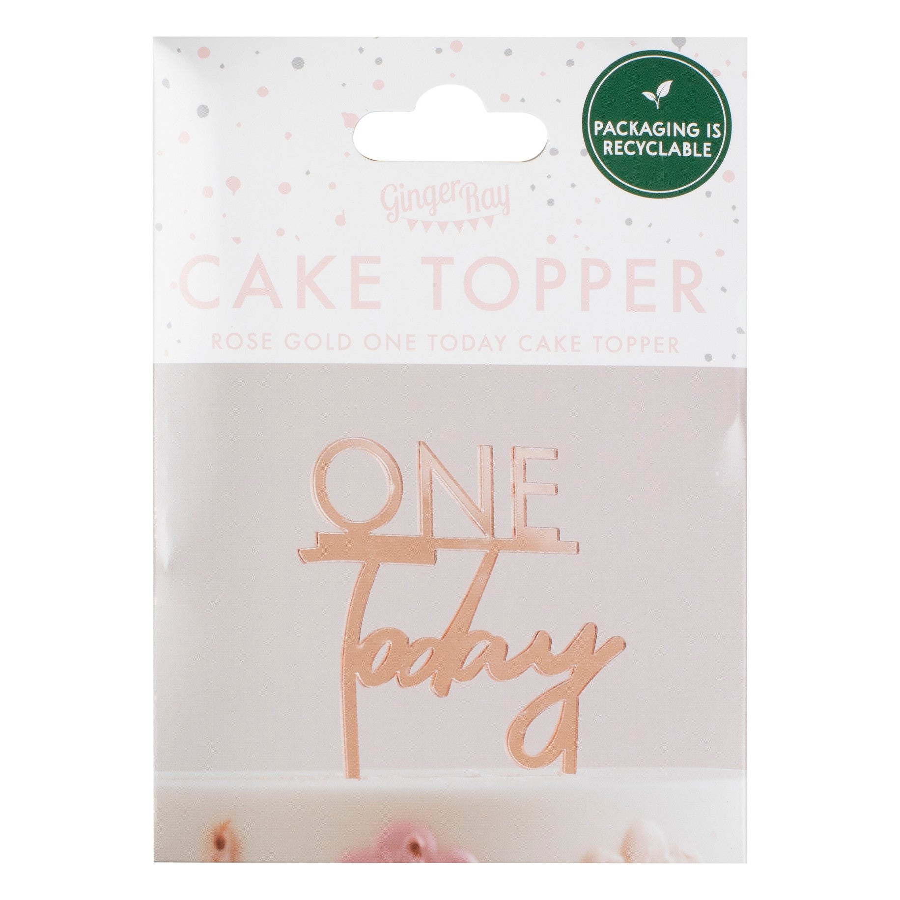 Pokrivač za tortu Ginger Ray - One Today, ružičasto zlato