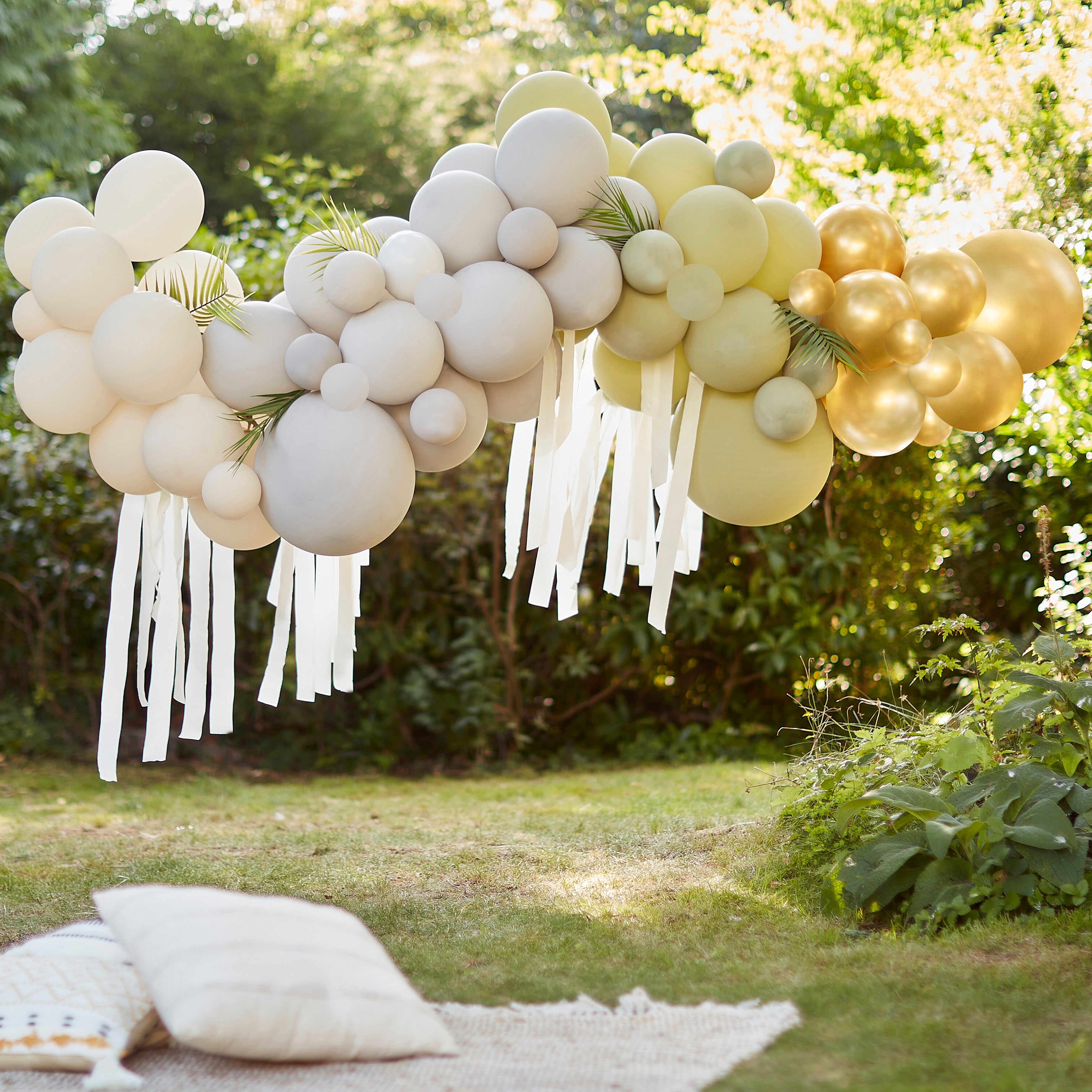 Balonska girlanda Ginger Ray - Green, Cream & Gold