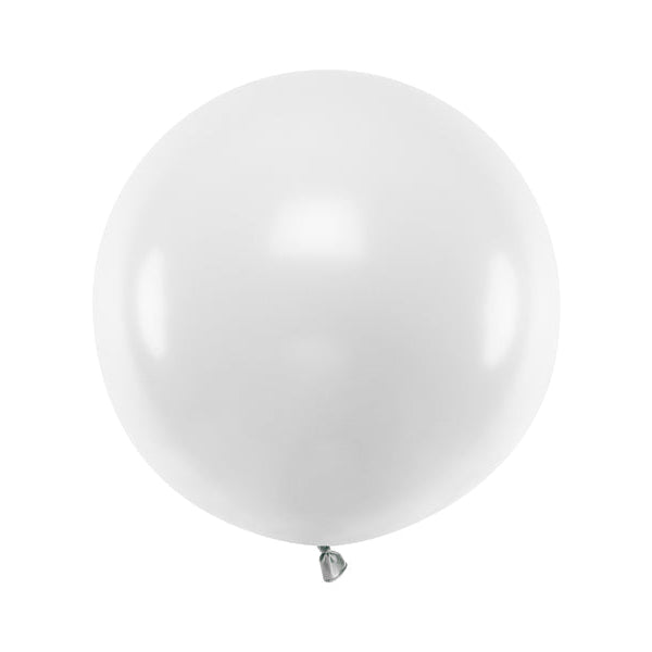 Jumbo balon - Pastel pure white, 60 cm