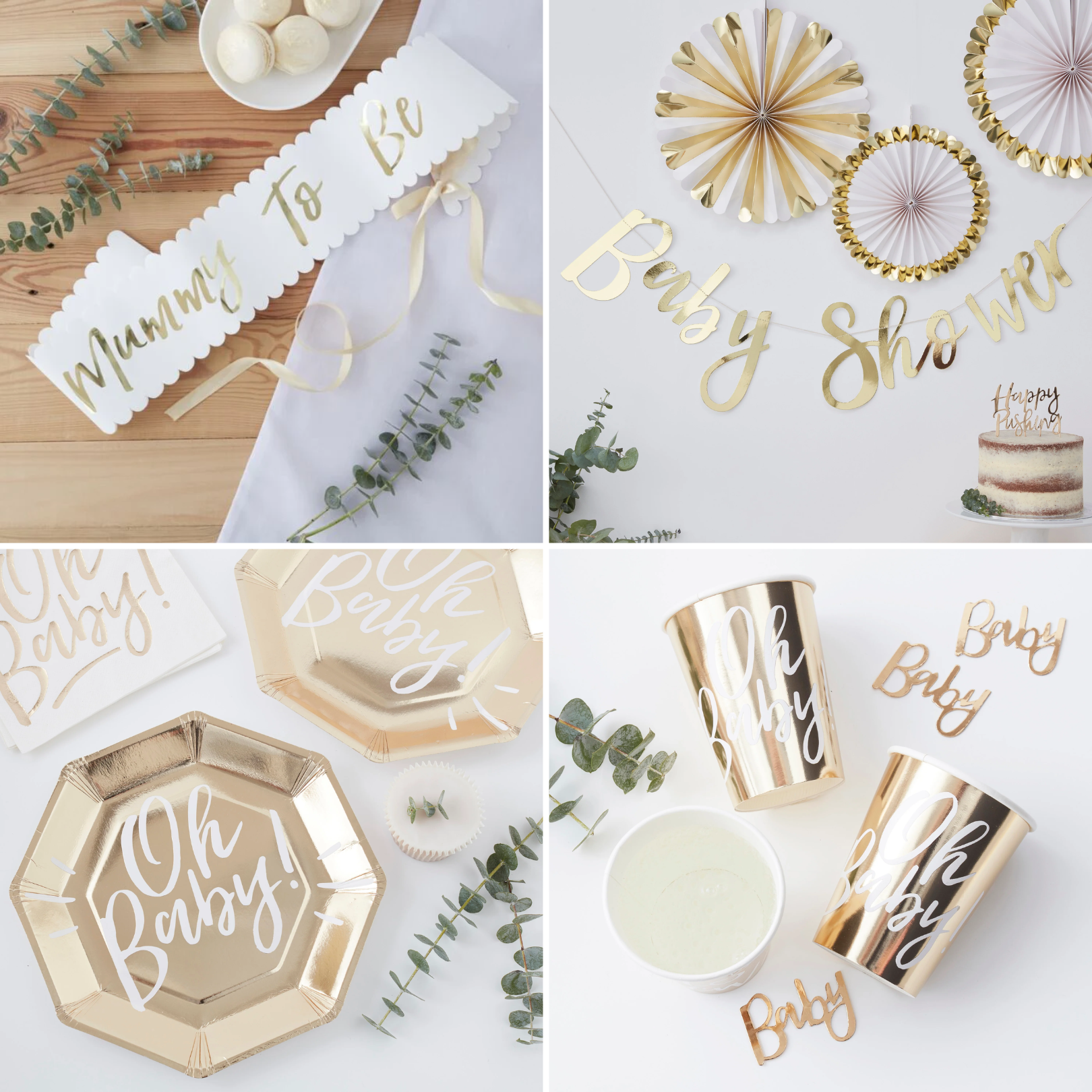 Baby shower paket - Oh baby Gold