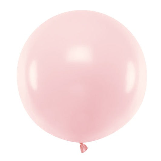 velik okrogel roza balon