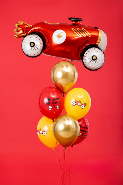 Set lateks balonov, dirkalni avto, baloni za rojstni dan