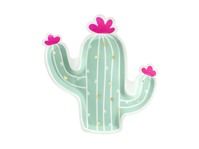 Papirnati krožniki Kaktus, turkizni. Najboljša dekoracija za vsako zabavo. Papirnati krožniki za rojstni dan ali pravo poletno zabavo.