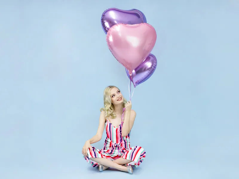 Balon od folije - Srce, Pink (60 cm)