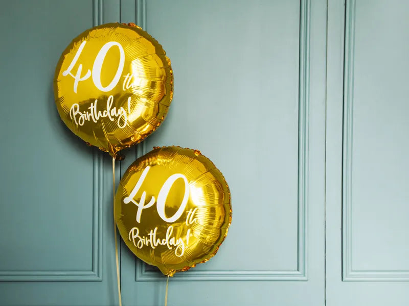 Balon od folije - 40. rođendan, zlatni