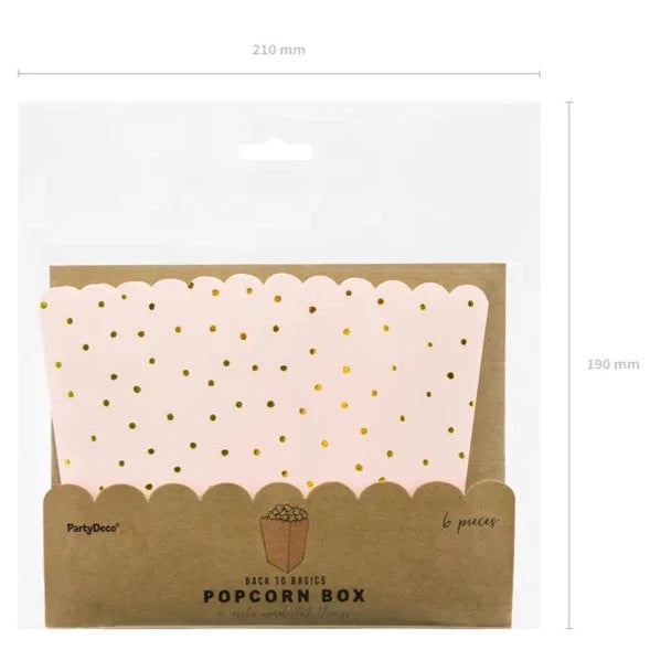 Kutije za kokice - Roze s točkicama