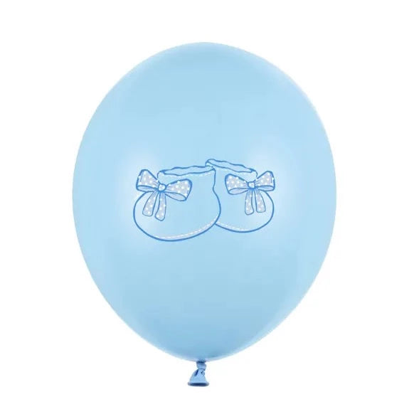 Baloni s printom - Baby papuče, plave boje