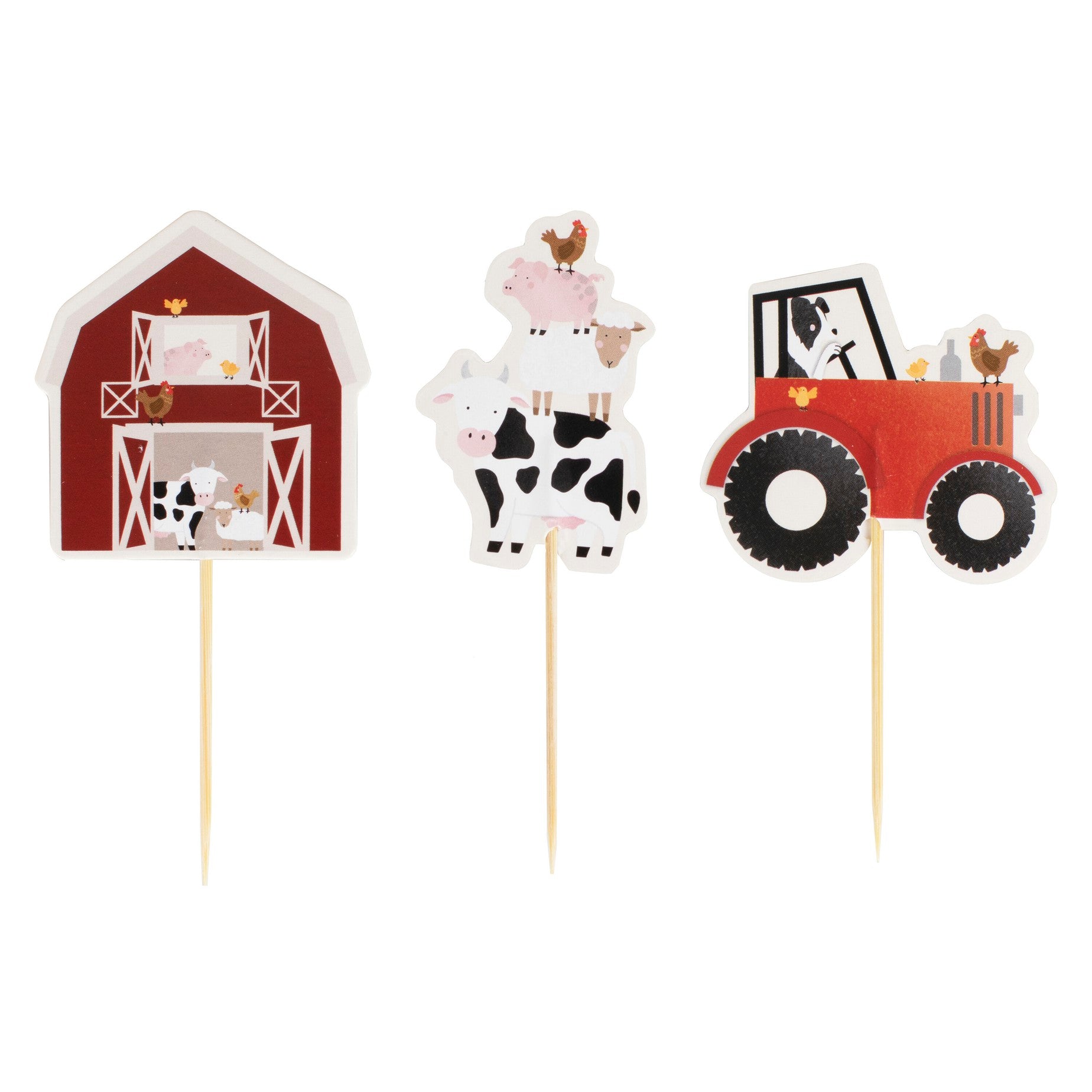 Cupcake toppers Ginger Ray - Farm Birthday, 12 kom